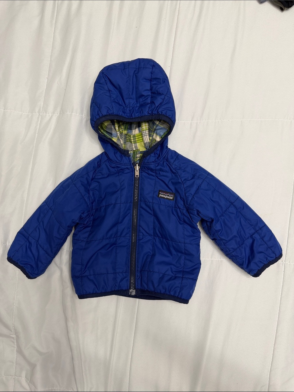 Patagonia Reversible Royal Blue Hooded Jacket